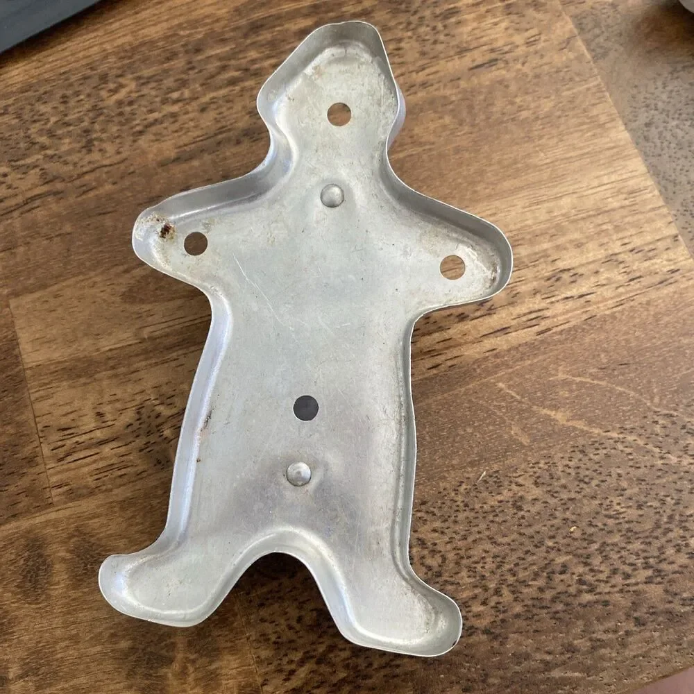 Vintage Gingerbread Man Cookie Cutter 6” Farmhouse Rustic Christmas With Handle